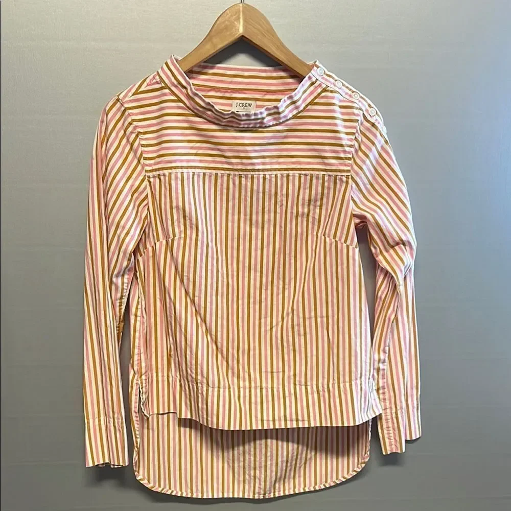 J.Crew Funnelneck top in cotton poplin Size 00